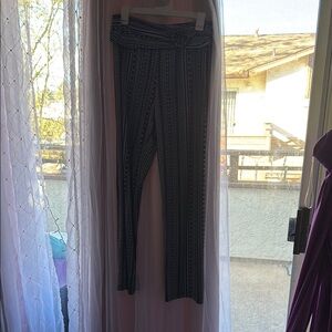 Black and White Straight Leg Pants